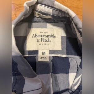 Abercrombie & Fitch Navy and White Plaid Shirt